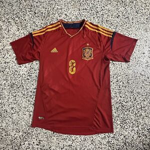 Adidas Spain Home Soccer Jersey Mens Medium 2012 Climacool Shirt Red Jesus #8